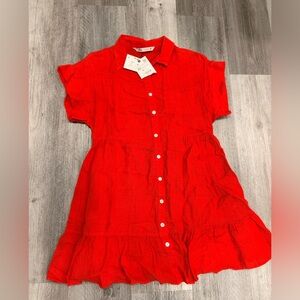 Zara Vibrant Red Women’s Casual Dress